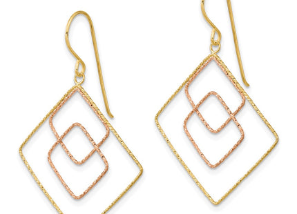 14k Two-tone Earrings Style TL1004 - Classique Jewelry Inc.