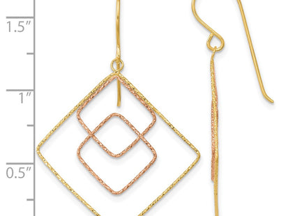 14k Two-tone Earrings Style TL1004 - Classique Jewelry Inc.