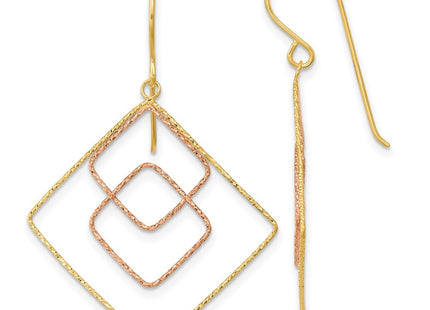14k Two-tone Earrings Style TL1004 - Classique Jewelry Inc.
