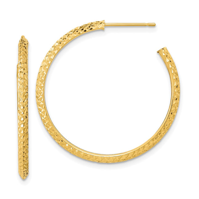14k Yellow Gold Earrings Style TL1038 - Classique Jewelry Inc.