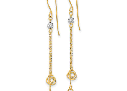 14k Two-tone Earrings Style TL1040 - Classique Jewelry Inc.
