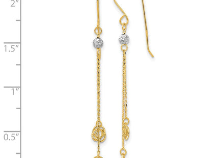 14k Two-tone Earrings Style TL1040 - Classique Jewelry Inc.