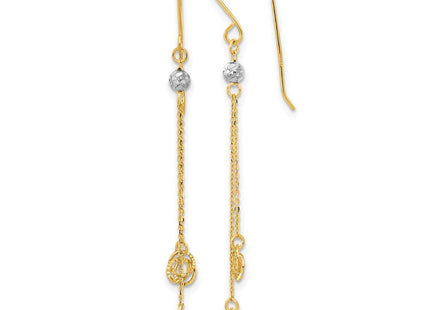 14k Two-tone Earrings Style TL1040 - Classique Jewelry Inc.