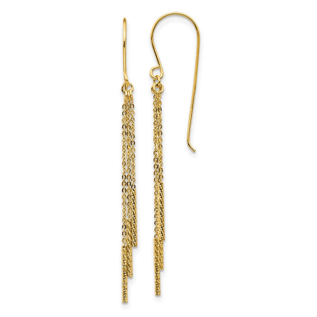 14k Yellow Gold Earrings Style TL1041 - Classique Jewelry Inc.
