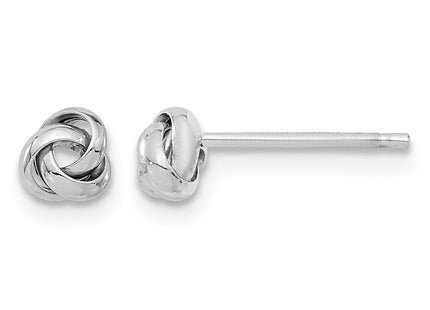 14K white gold knot earrings