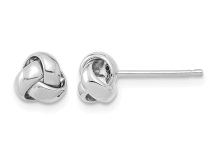 14K white gold knot earrings