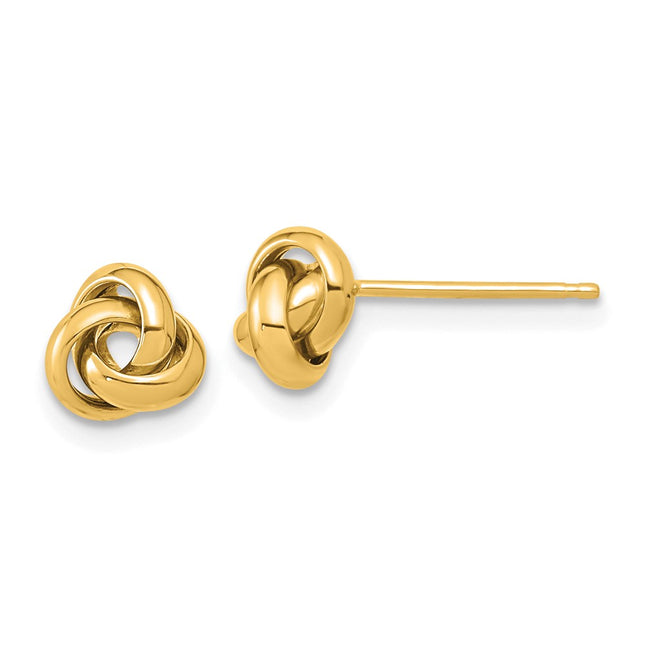14K gold knot earrings