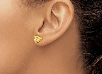 14K Polished Love Knot Post Earrings (Style TL1048)