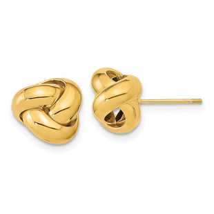 14K Polished Love Knot Post Earrings (Style TL1048)