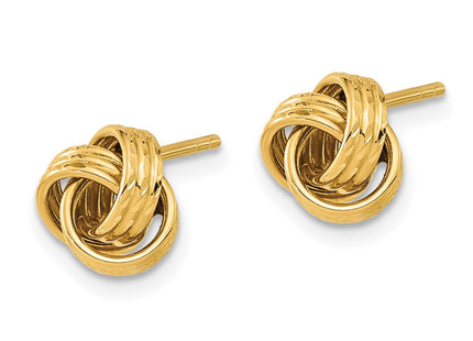 14K Polished Love Knot Post Earrings (Style TL1052)