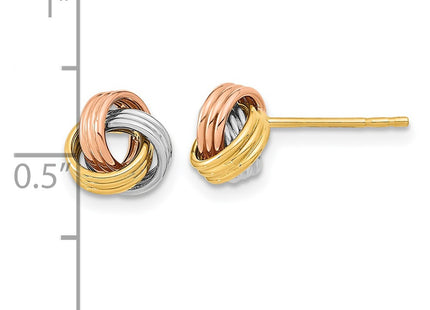 14k Yellow & Rhodium Earrings Style TL1053 - Classique Jewelry Inc.