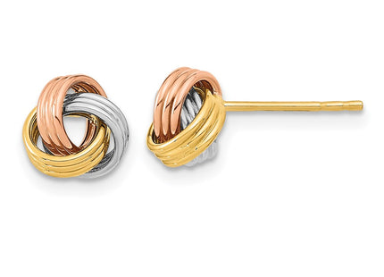 14k Yellow & Rhodium Earrings Style TL1053 - Classique Jewelry Inc.