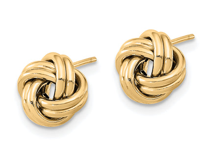 14k Polished Double Love Knot Post Earrings