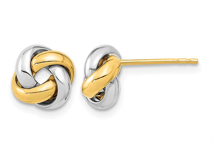 14K gold knot earrings