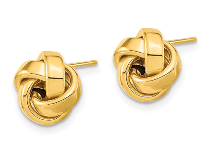 14K Polished Love Knot Post Earrings (Style TL1057)