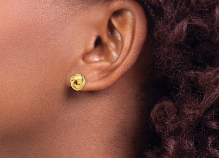 14K Polished Love Knot Post Earrings (Style TL1057)