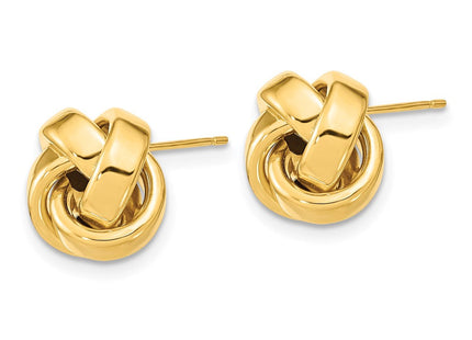 14K Polished Love Knot Post Earrings (Style TL1075)