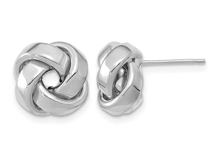 14K white gold knot earrings