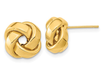 14K Polished Love Knot Post Earrings (Style TL1075)