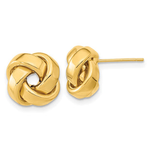 14K Polished Love Knot Post Earrings (Style TL1075)