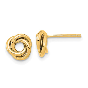 14K Polished Love Knot Post Earrings (Style TL1078)