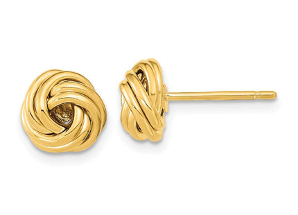 14K Polished Love Knot Post Earrings (Style TL1123)