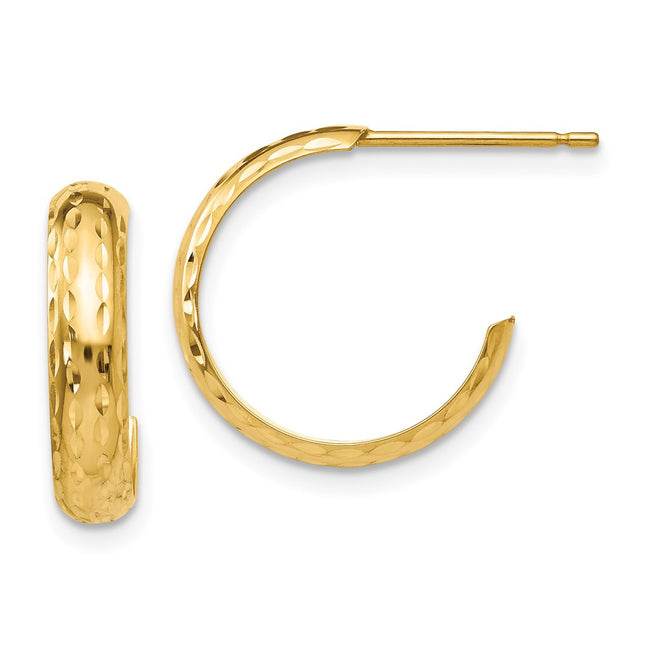 14k Yellow Gold Earrings Style TL114 - Classique Jewelry Inc.