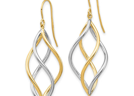 14k Two-tone Earrings Style TL1146 - Classique Jewelry Inc.