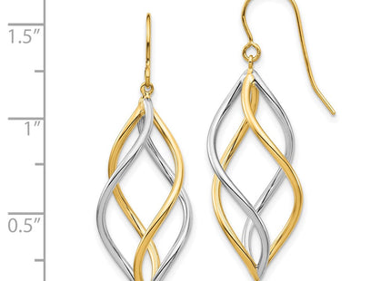 14k Two-tone Earrings Style TL1146 - Classique Jewelry Inc.