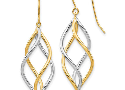14k Two-tone Earrings Style TL1146 - Classique Jewelry Inc.