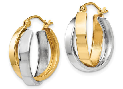 14K gold hoop earrings, alternate view