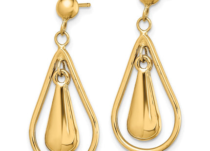 14k Yellow Gold Earrings Style TL1164 - Classique Jewelry Inc.
