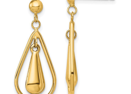 14k Yellow Gold Earrings Style TL1164 - Classique Jewelry Inc.