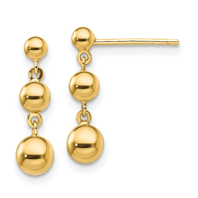 14k Yellow Gold Earrings Style TL1165 - Classique Jewelry Inc.
