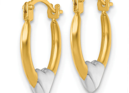 14k Yellow & Rhodium Earrings Style TL1179 - Classique Jewelry Inc.
