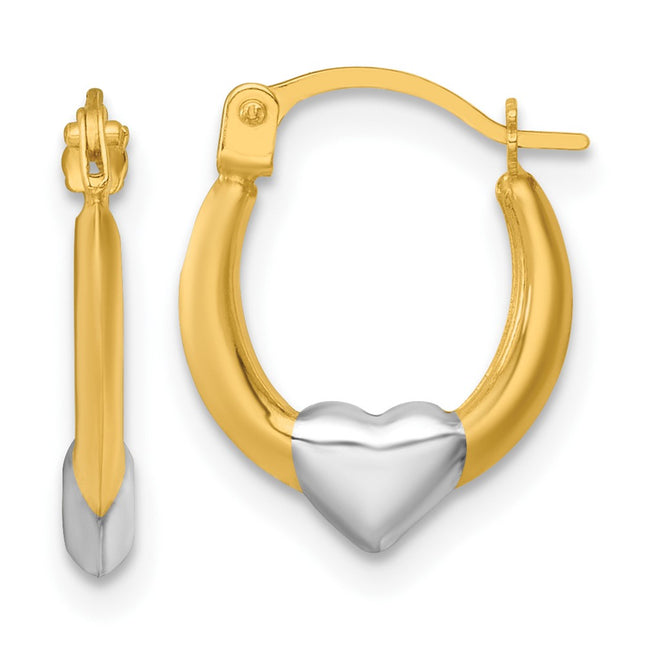 14k Yellow & Rhodium Earrings Style TL1179 - Classique Jewelry Inc.