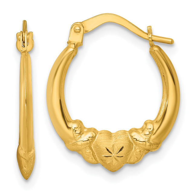 14k Yellow Gold Earrings Style TL1182 - Classique Jewelry Inc.