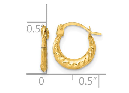 14k Yellow Gold Earrings Style TL1183 - Classique Jewelry Inc.