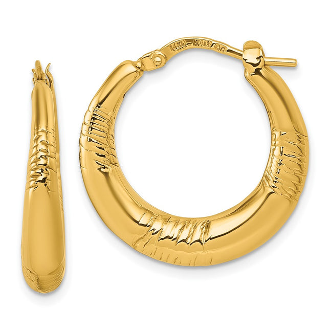 14k Yellow Gold Earrings Style TL1186 - Classique Jewelry Inc.