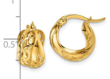 14k Yellow Gold Earrings Style TL1187 - Classique Jewelry Inc.