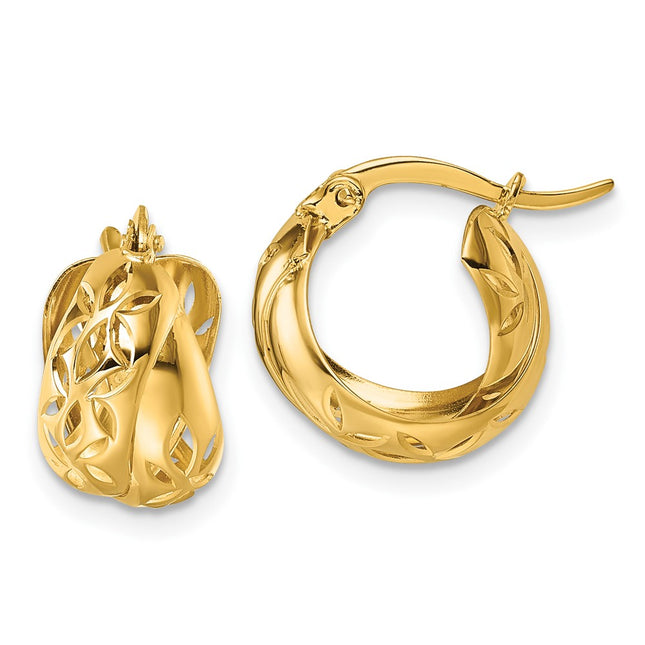 14k Yellow Gold Earrings Style TL1187 - Classique Jewelry Inc.