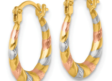 14k Yellow & Rhodium Earrings Style TL1188 - Classique Jewelry Inc.