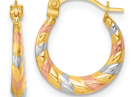 14k Yellow & Rhodium Earrings Style TL1188 - Classique Jewelry Inc.