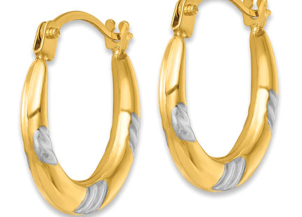 14k Yellow & Rhodium Earrings Style TL1189 - Classique Jewelry Inc.