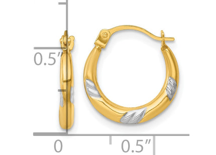 14k Yellow & Rhodium Earrings Style TL1189 - Classique Jewelry Inc.