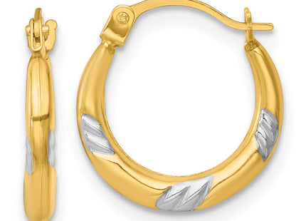 14k Yellow & Rhodium Earrings Style TL1189 - Classique Jewelry Inc.