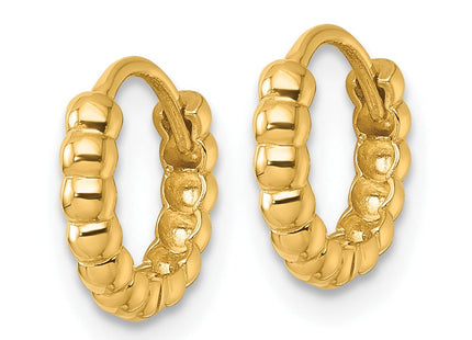 14K gold hoop earrings, alternate view