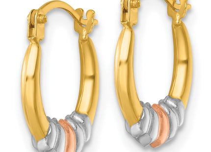 14k Yellow & Rhodium Earrings Style TL1192 - Classique Jewelry Inc.