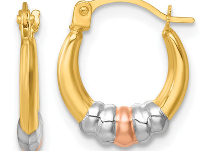 14k Yellow & Rhodium Earrings Style TL1192 - Classique Jewelry Inc.
