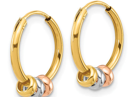 14k Yellow & Rhodium Earrings Style TL1193 - Classique Jewelry Inc.